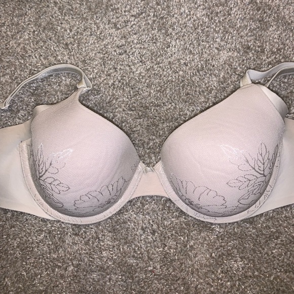 Warners Cream Floral Nylon Padded bra size 34C - Picture 5 of 9